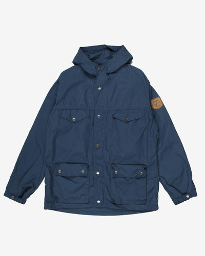 Blue / Navy Fjall Raven Hooded Rain Jacket  - XL