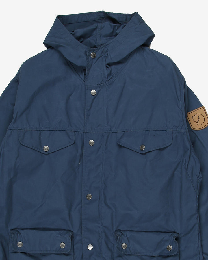 Blue / Navy Fjall Raven Hooded Rain Jacket  - XL