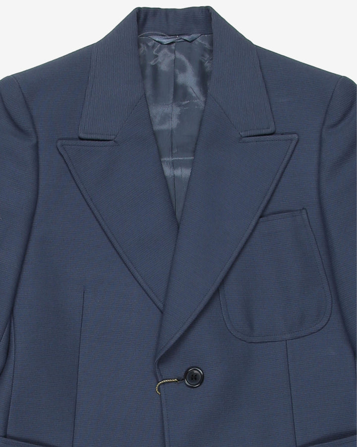 1970s Deadstock children blue blazer jacket - 6 yr