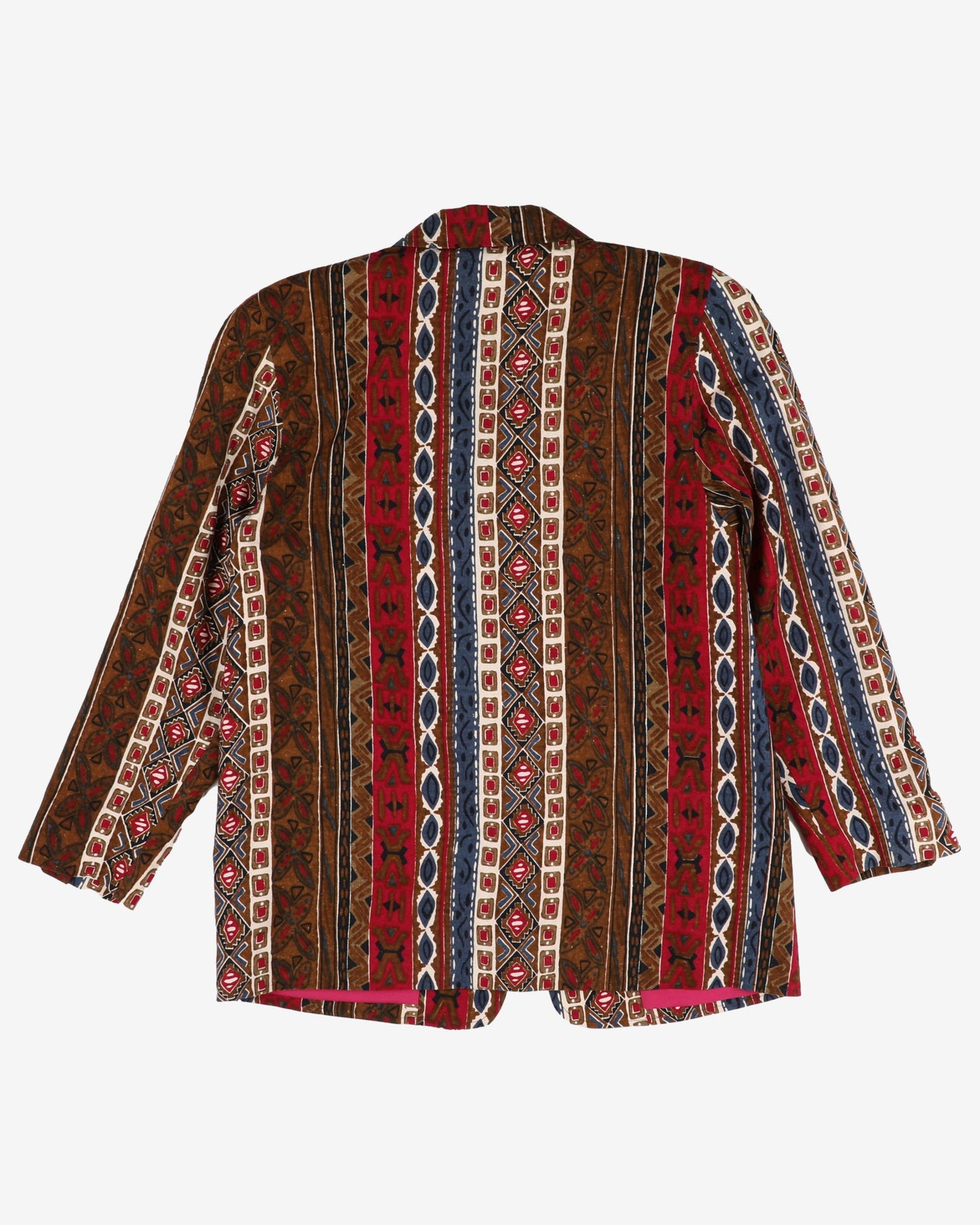 1990s patterned casual blazer style jacket - L