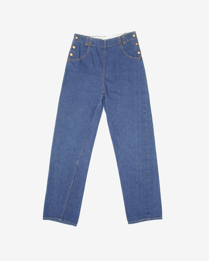 Cowboy King 70s Blue High Waisted Denim Jeans -  W27