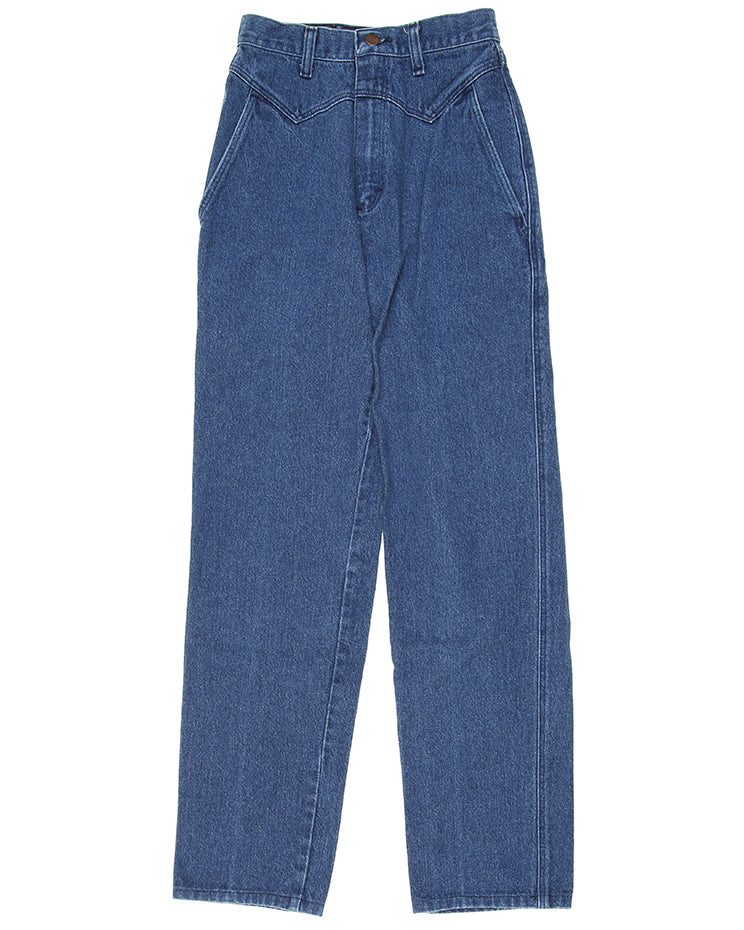 Vintage 80s Wrangler blue denim high waist jeans - W22 L30
