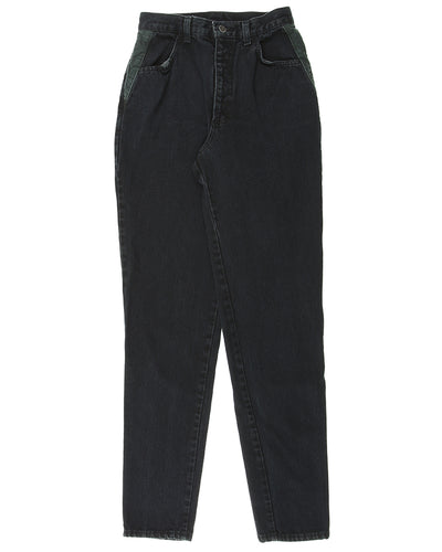 Vintage 90s panelled high waist jeans - W24 L32