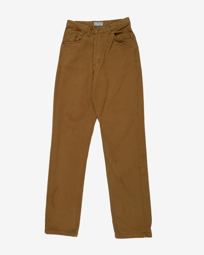 bradmill beige high waisted denim jeans - w26 l32