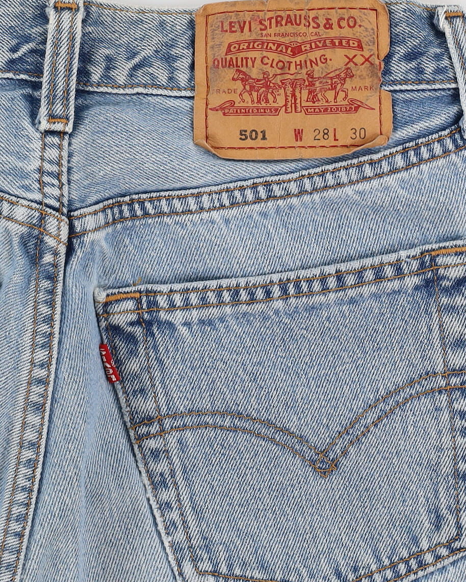 Vintage 90s Levi's 501 Blue Jeans - W27 L28