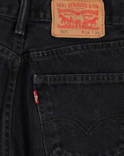 Levi's 501 Black Dark Wash Jeans - W28 L31