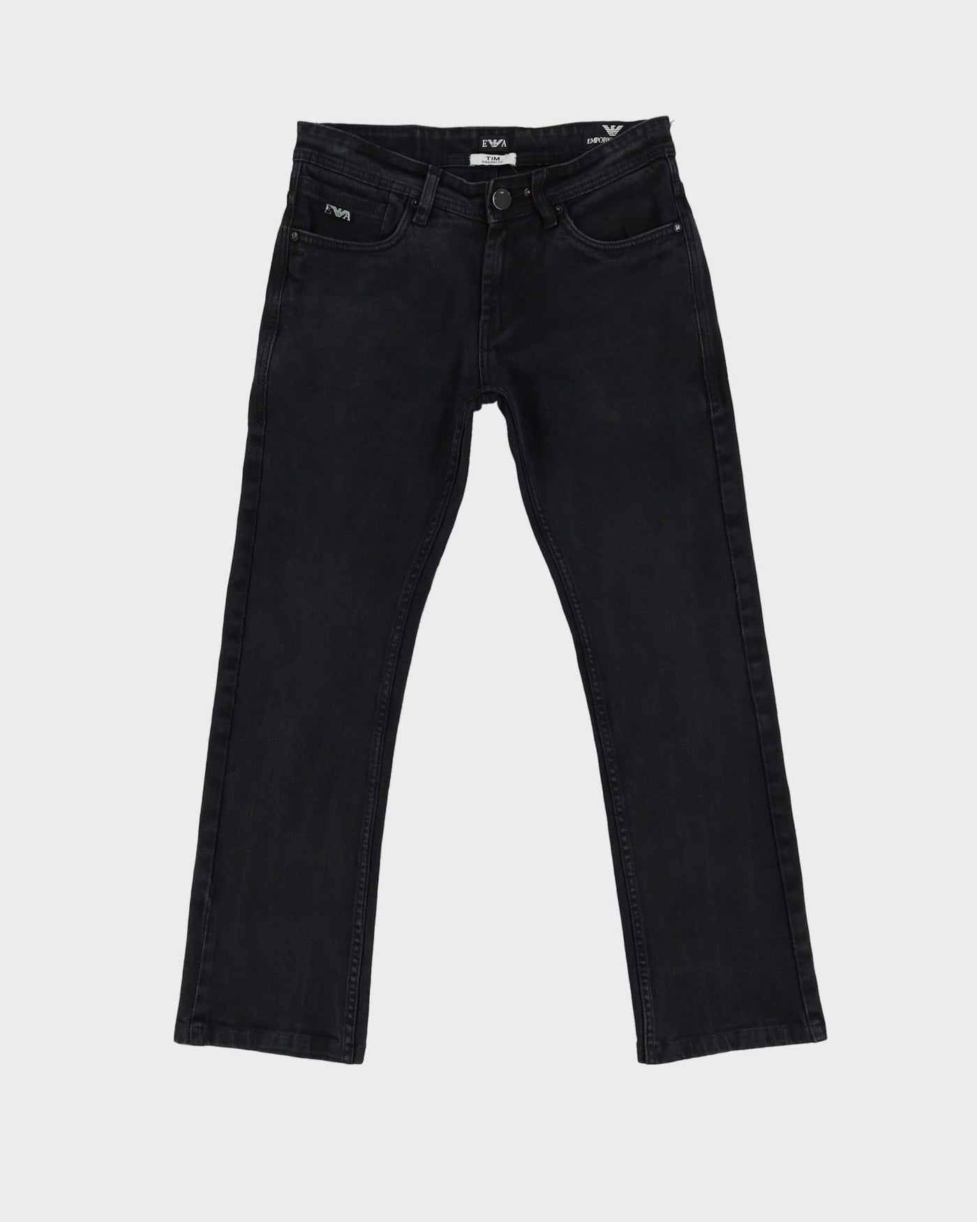 Emporio Armani Faded Black Straight Fit Jeans - W28 L27