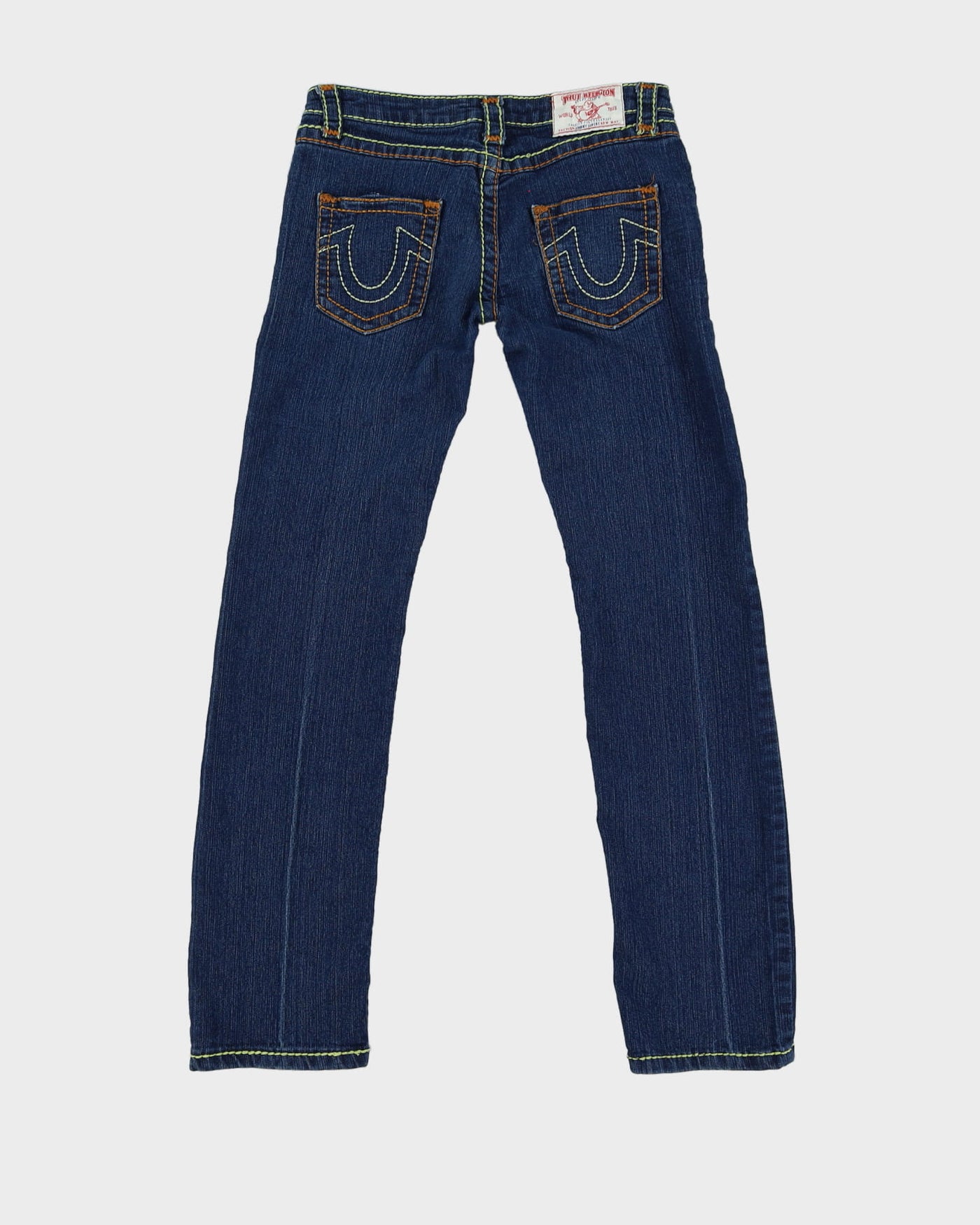 00s True Religion Contrast Stitch Dark Wash Blue Jeans - W28 L30