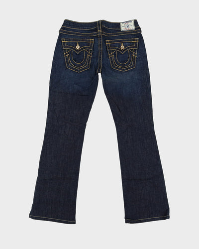 00s True Religion Contrast Stitch Dark Wash Blue Jeans - W28 L30