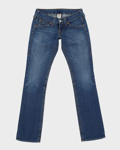 00s True Religion Contrast Stitch Dark Wash Blue Jeans - W31 L34
