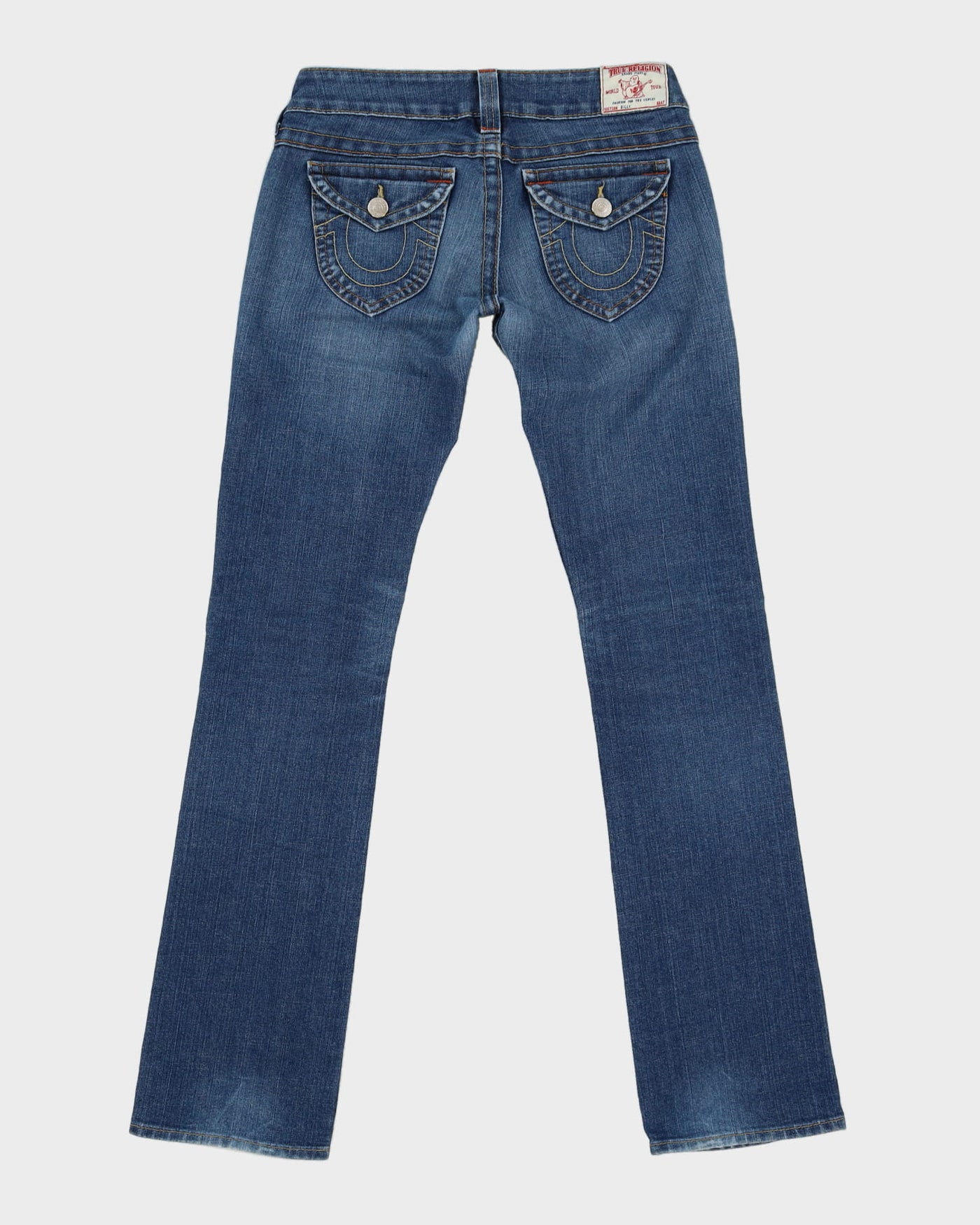 00s True Religion Contrast Stitch Dark Wash Blue Jeans - W31 L34