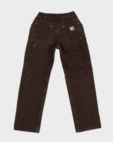 Vintage 90s Carhartt Brown Double Knee Workwear Jeans - W28 L30