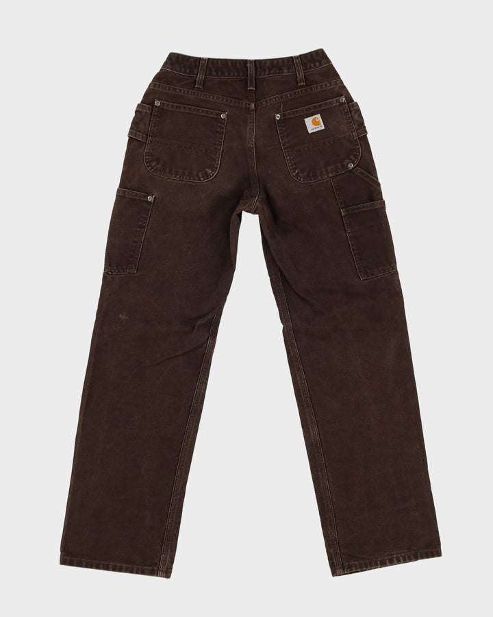 Vintage 90s Carhartt Brown Double Knee Workwear Jeans - W28 L30