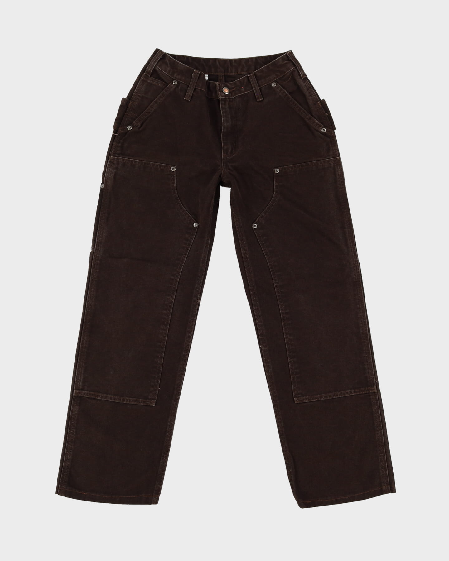 Vintage 90s Carhartt Brown Double Knee Workwear Jeans - W25 L28