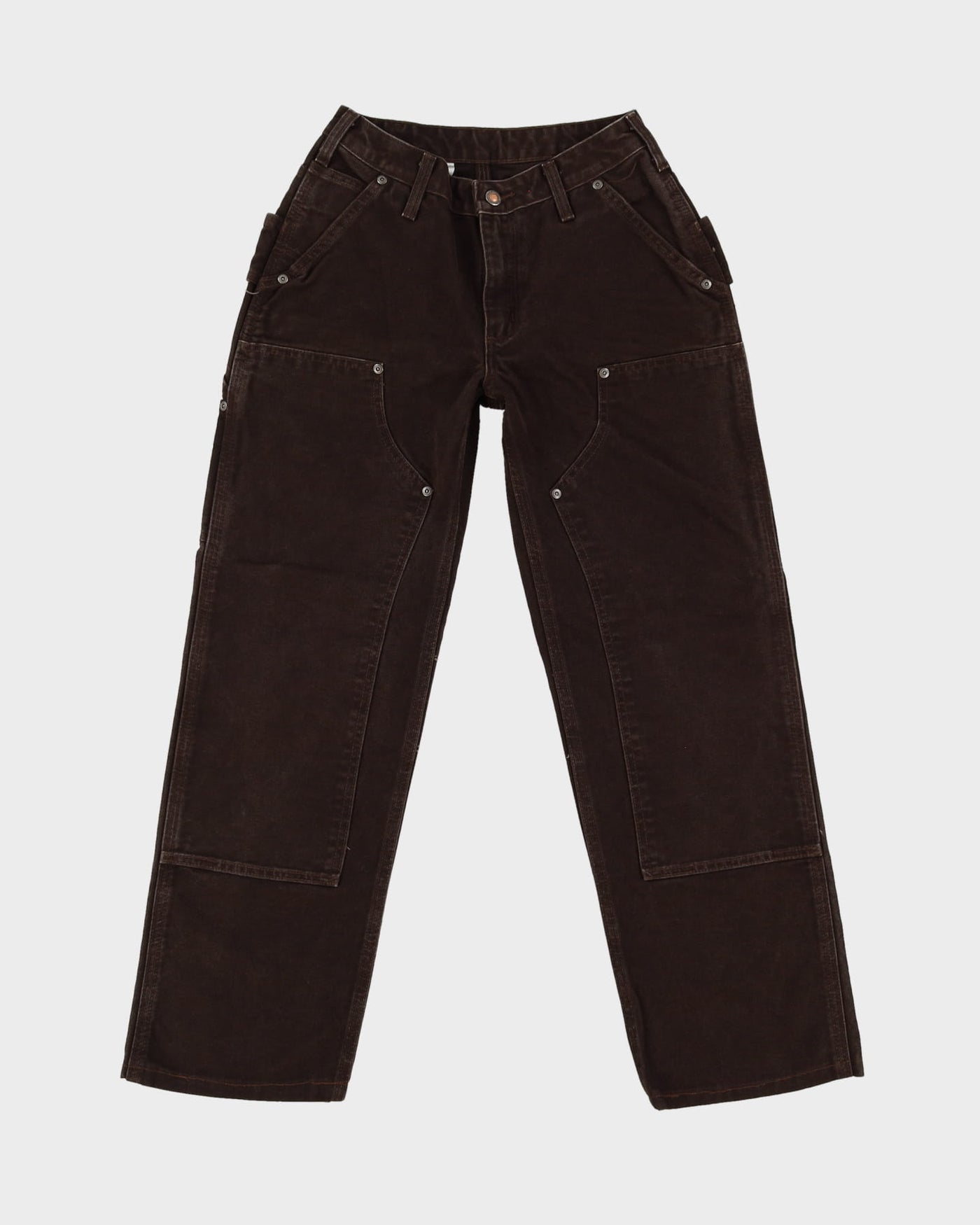 Vintage 90s Carhartt Brown Double Knee Workwear Jeans - W25 L28