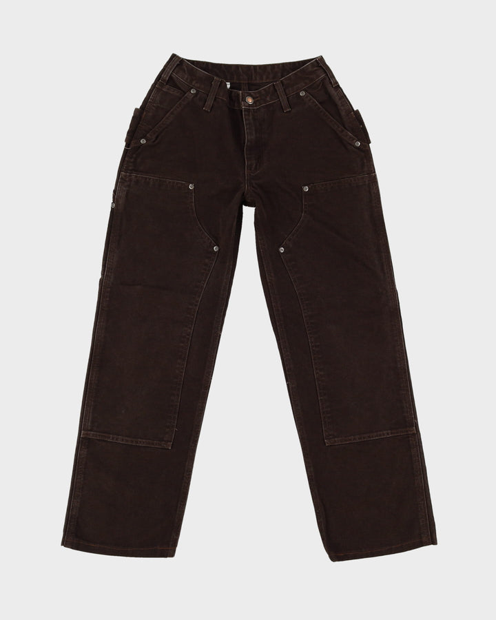 Vintage 90s Carhartt Brown Double Knee Workwear Jeans - W25 L28