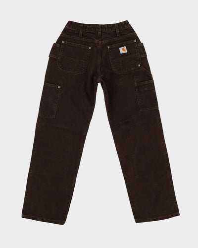 Vintage 90s Carhartt Brown Double Knee Workwear Jeans - W25 L28
