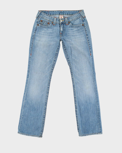 00s Y2K True Religion Embroidered Back Pockets Blue Jeans - W28 L31