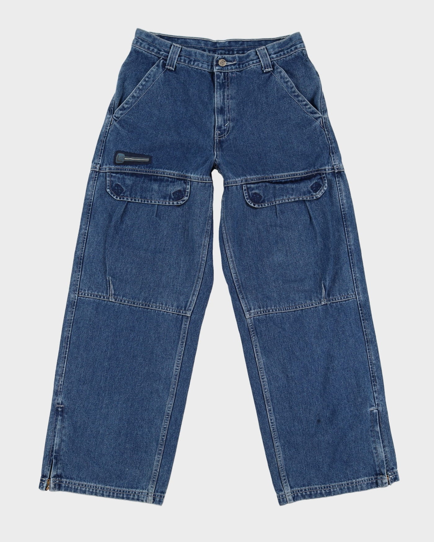 Vintage 90s Levi's L2 Blue Cargo Carpenter Jeans - W31 L28