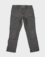 Carhartt Grey Dungaree Fit Double Knee Workwear Jeans - W34 L29