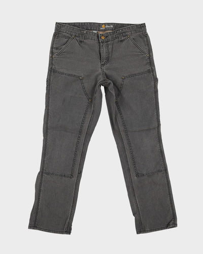 Carhartt Grey Dungaree Fit Double Knee Workwear Jeans - W34 L29