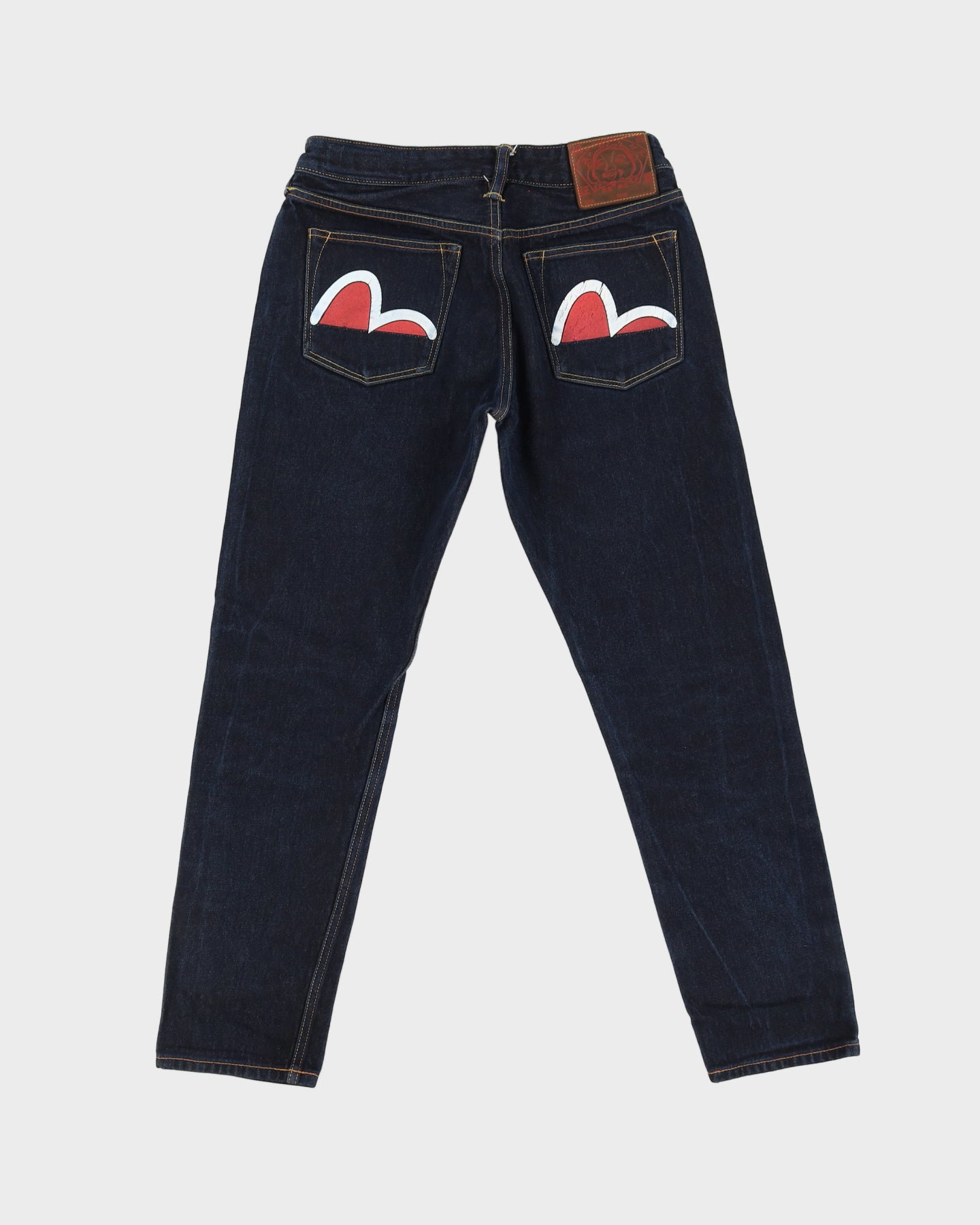 Y2K 00s Evisu Dark Washed Blue Jeans - W29 L28 – Rokit