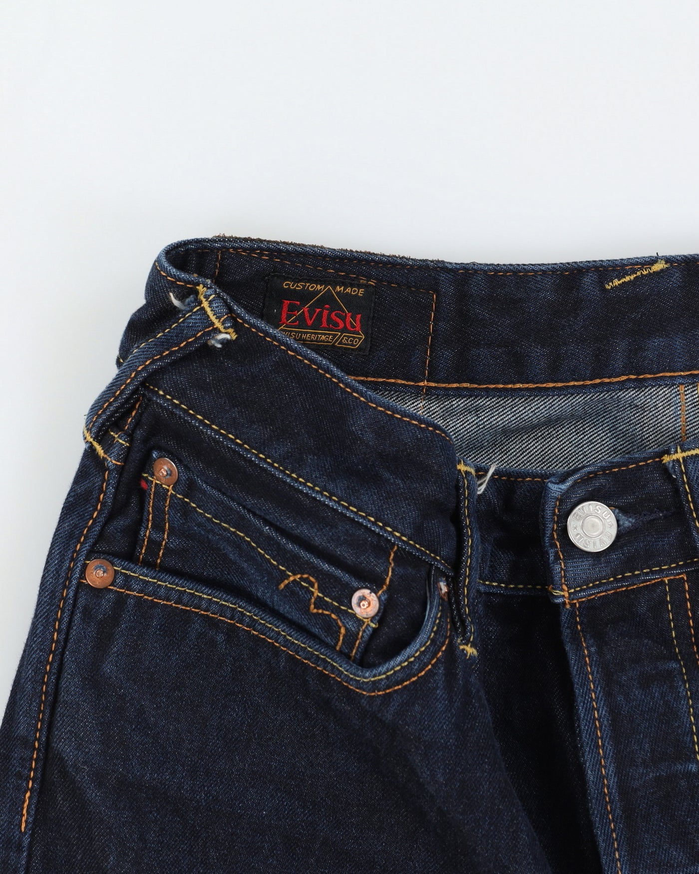 Y2K 00s Evisu Dark Washed Blue Jeans - W29 L28