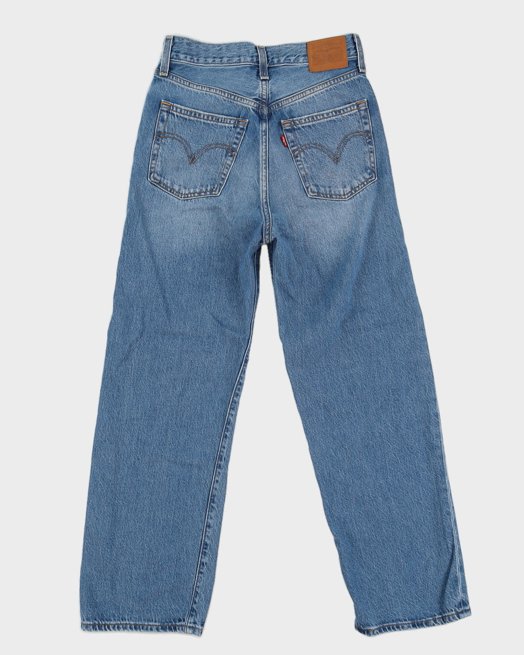 70s high-waisted jeans with blue cotton embroidery - Filippa