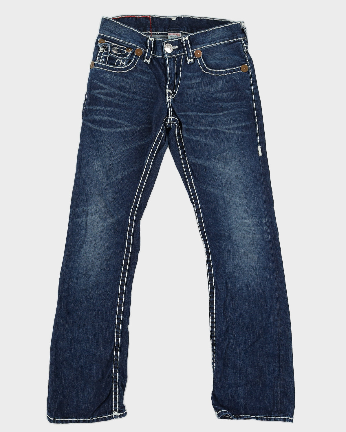 Y2K 00s True Religion Low Rise Dark Wash Jeans - W30 L33 – Rokit