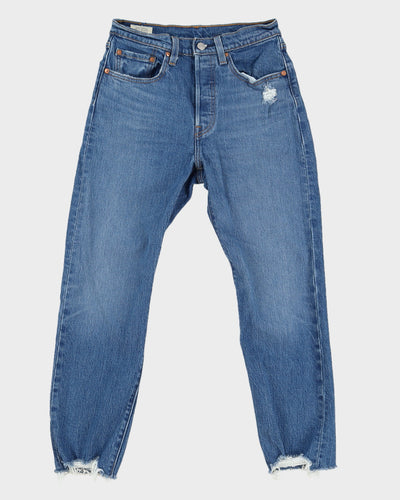 Levi's Medium Wash 501 Raw Hem Jeans - W26 L26