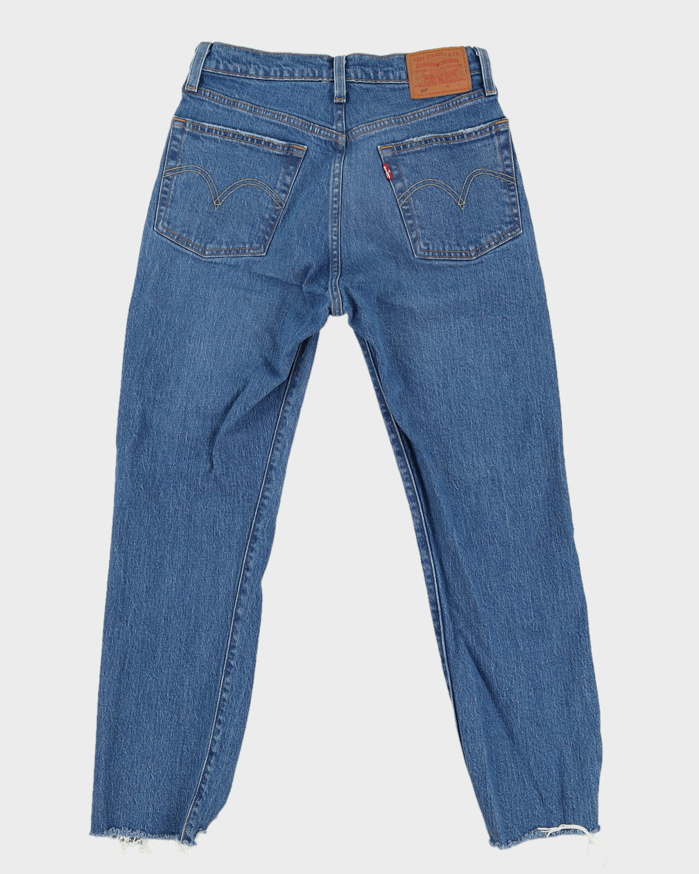 Levi's Medium Wash 501 Raw Hem Jeans - W26 L26