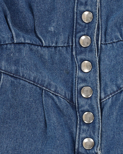00s Blue Denim Jumpsuit - S