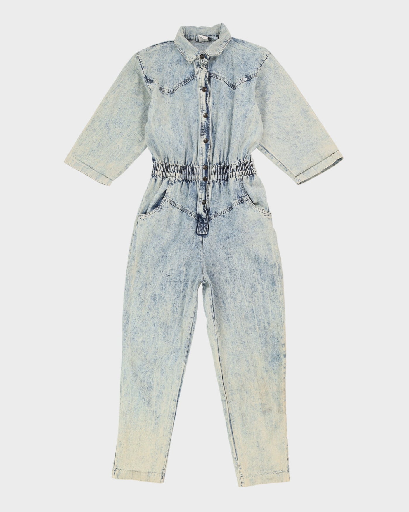Vintage 1990s Blue Stone Wash Jumpsuit - S