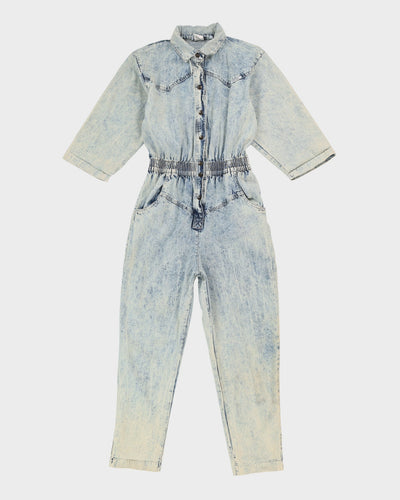Vintage 1990s Blue Stone Wash Jumpsuit - S