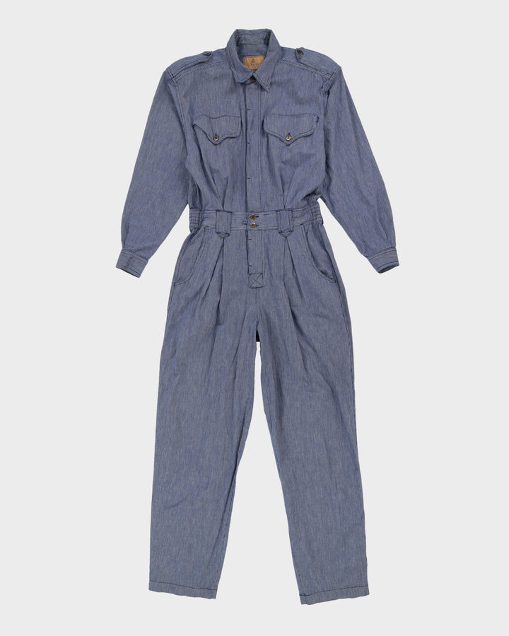 Lizwear Blue Micro Striped Jumpsuit - M