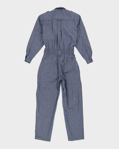 Lizwear Blue Micro Striped Jumpsuit - M