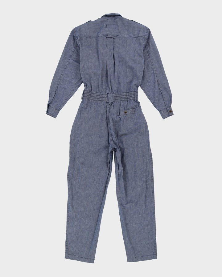 Lizwear Blue Micro Striped Jumpsuit - M
