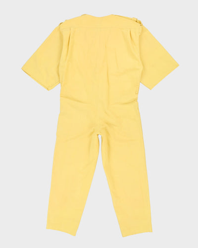 Vintage 1990s Yellow Long Sleeve Jumpsuit - L