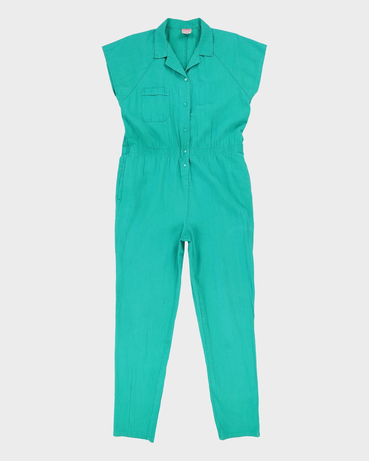 1990s Green Cotton Jumpsuit - M / L