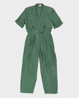 00s Green Short Sleeve Jumpsuit - M