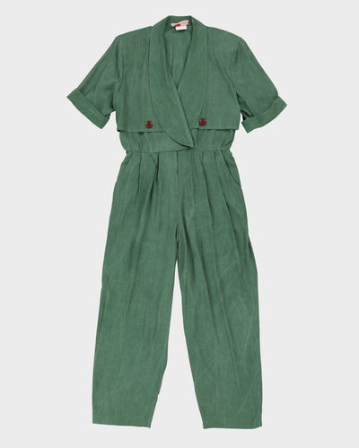 00s Green Short Sleeve Jumpsuit - M