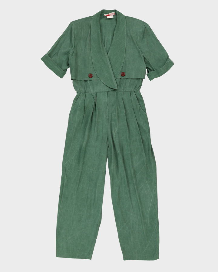 00s Green Short Sleeve Jumpsuit - M