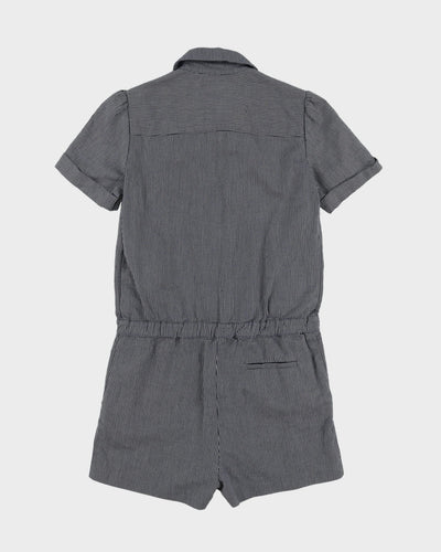 A.P.C. Blue Stripy Cotton Playsuit - S