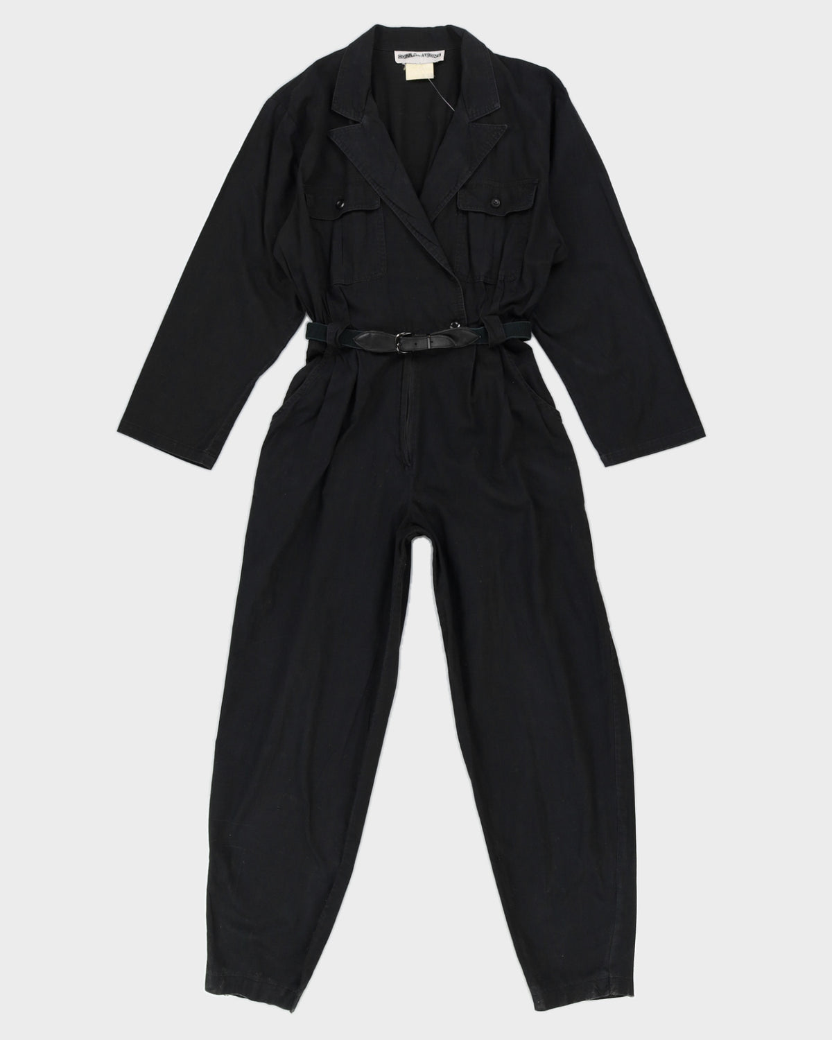 Vintage 1980s Black Jumpsuit One Piece - S