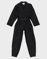 Vintage 1980s Black Jumpsuit One Piece - S