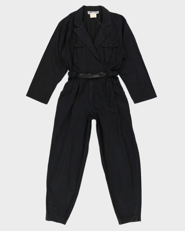 Vintage 1980s Black Jumpsuit One Piece - S