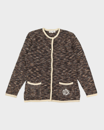 Vintage Christian Dior sports marl knit cardigan - M