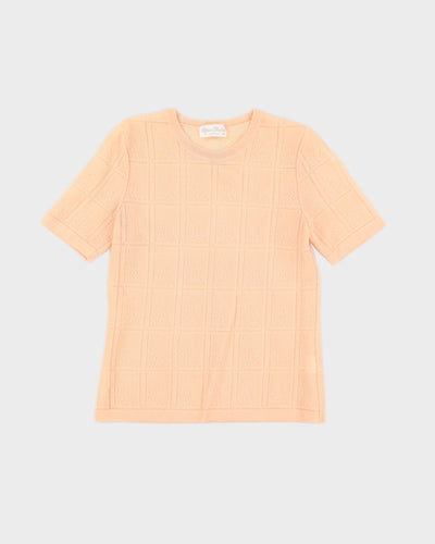 Vintage 1980s 2 Piece Peach Top and Cardigan  - M