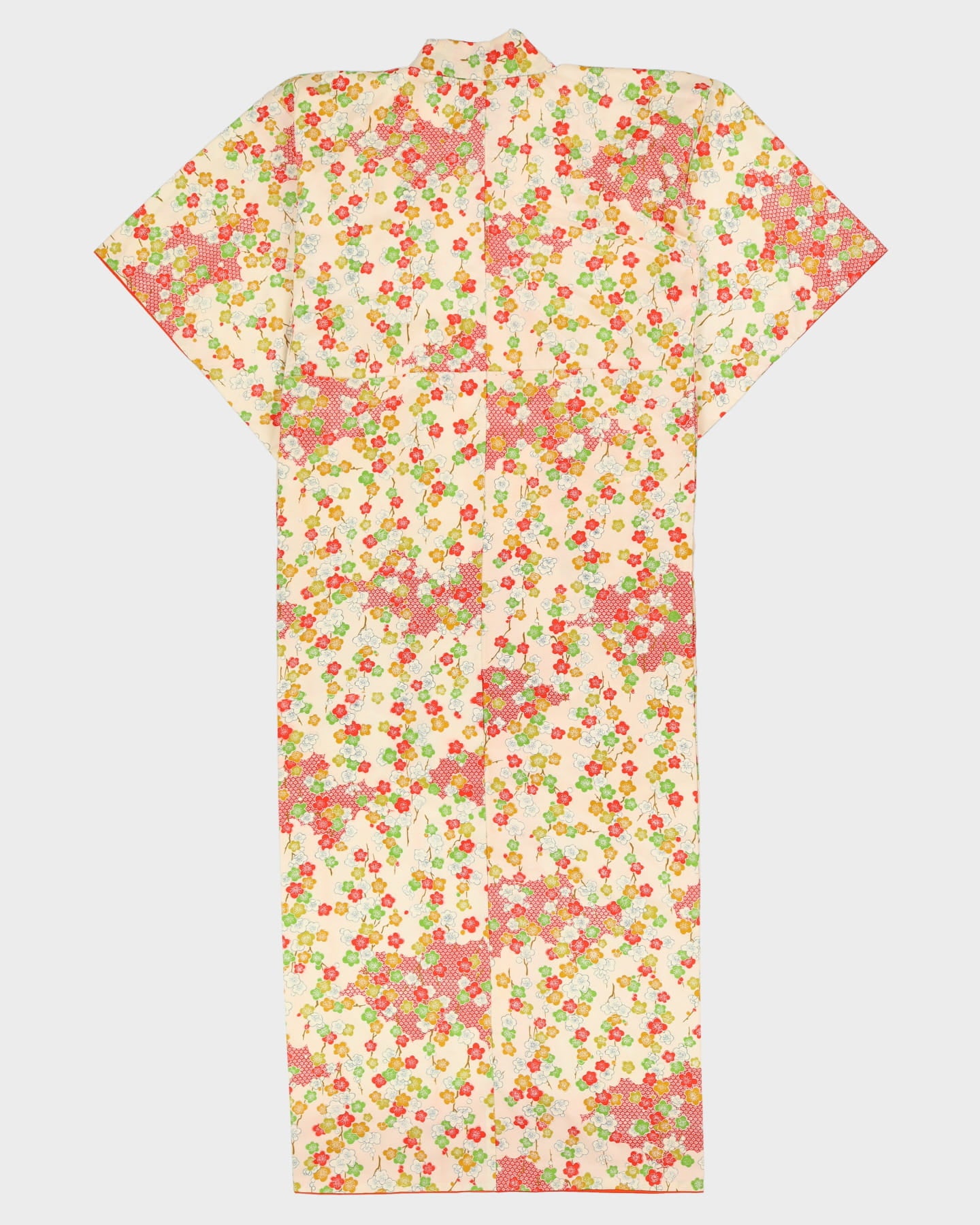 Yellow With Green Flowers Kimono - L