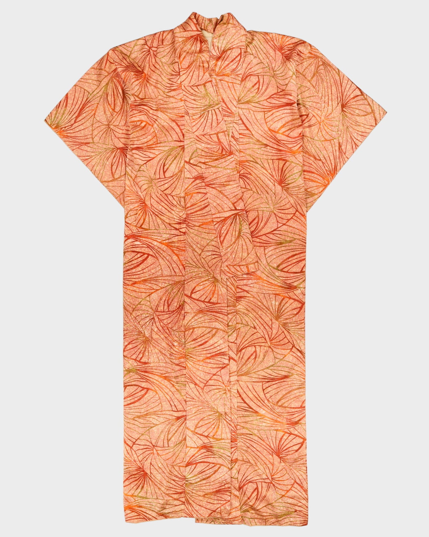 Orange Patterned Kimono - L